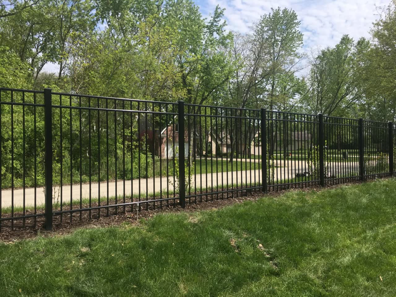 Black aluminum fence