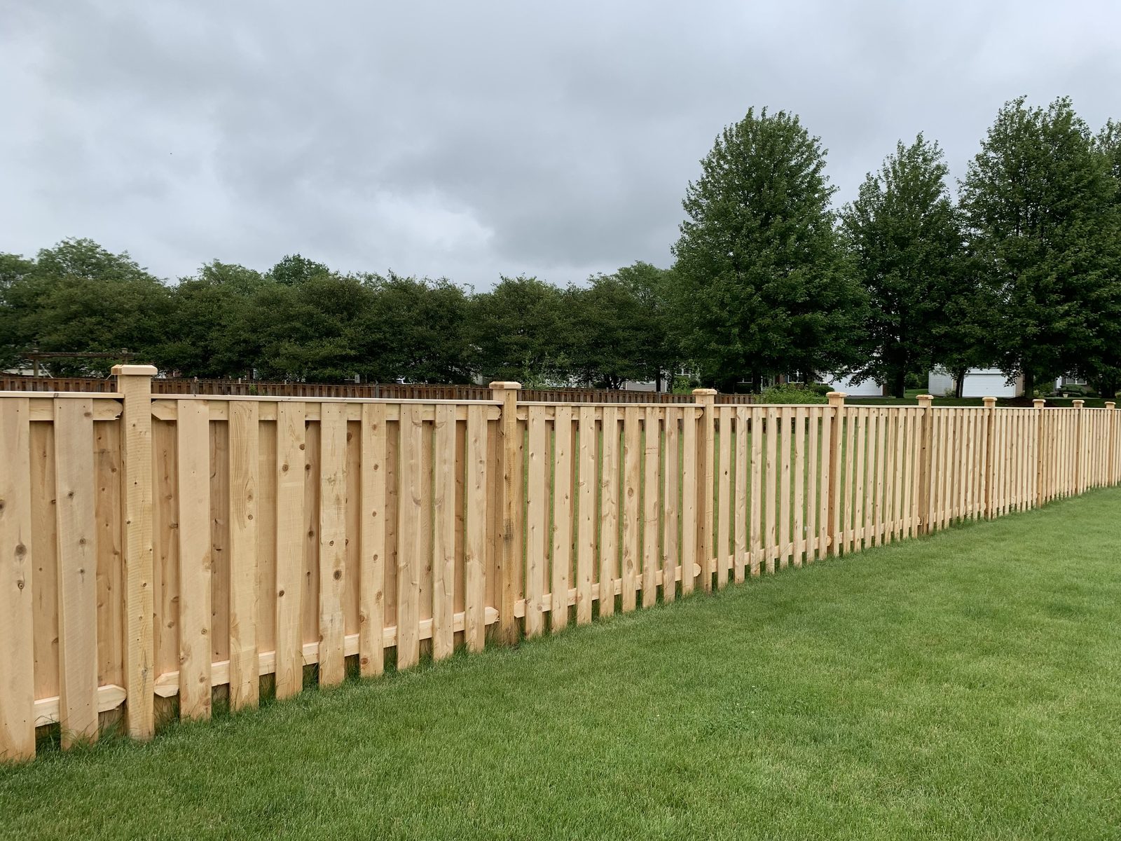 Shadowbox cedar wood fence